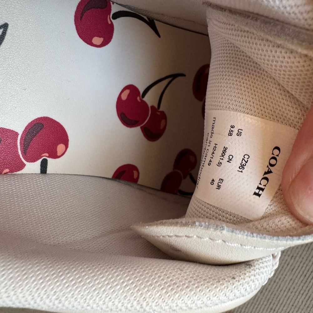 Coach High Line Sneaker With Cherry Print 9.5 B European size 40 - Picture 9 of 14